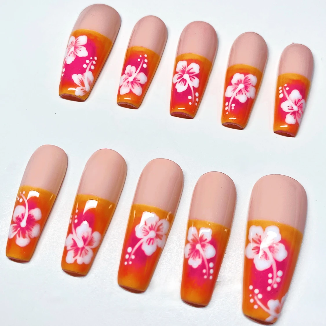 Press On Nails Hibiscus  - 91