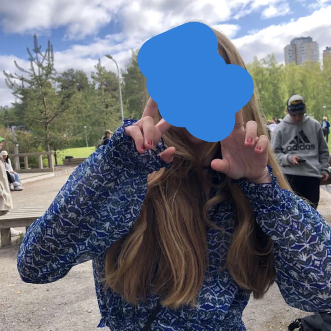 Blå zara klänning!! - 91