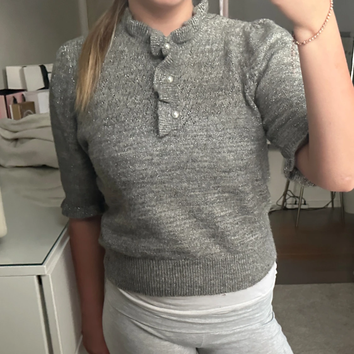 Jättefin stickad topp!