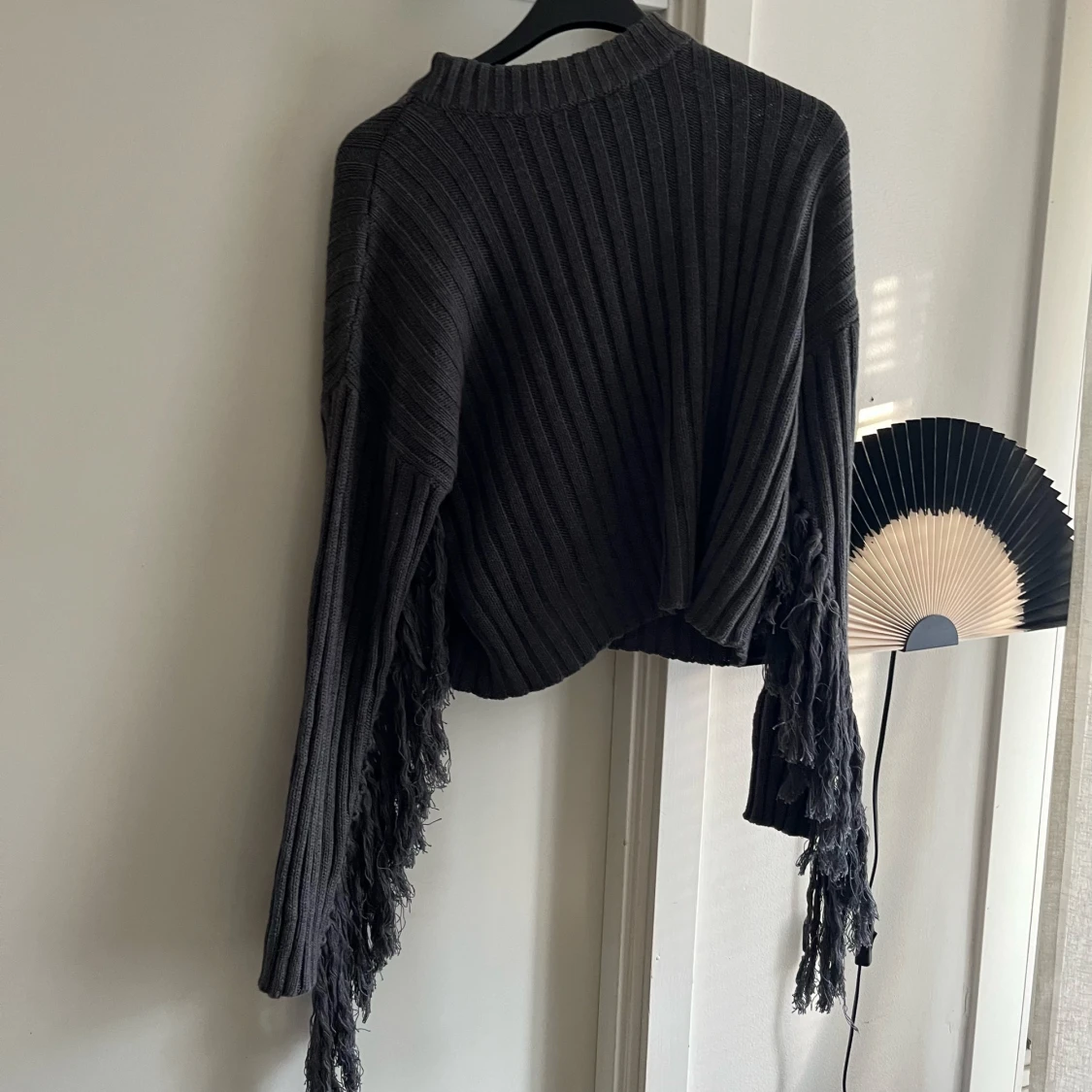 Grå boxig franströja - 90