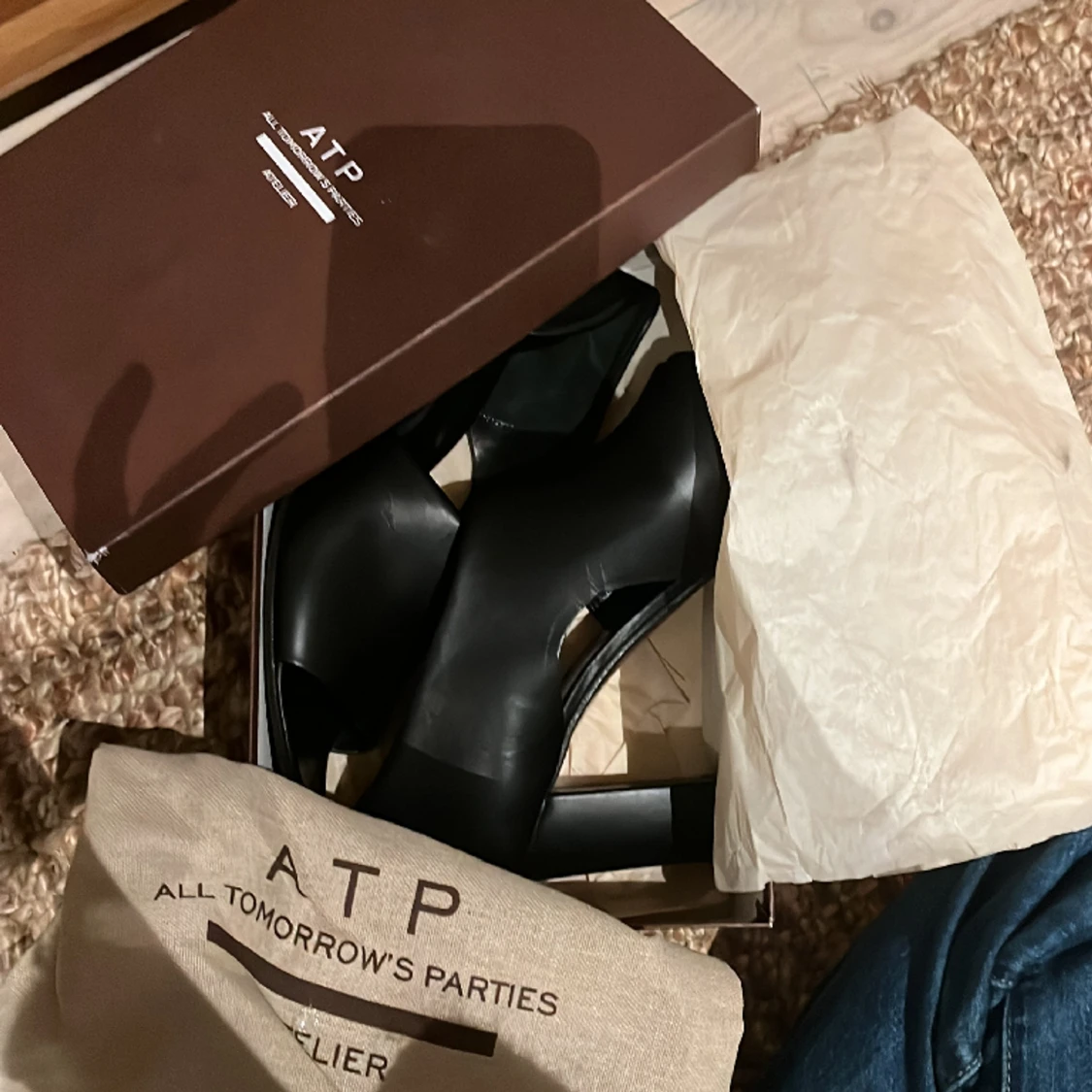 Svarta läder ATP Atelier klackar - 91