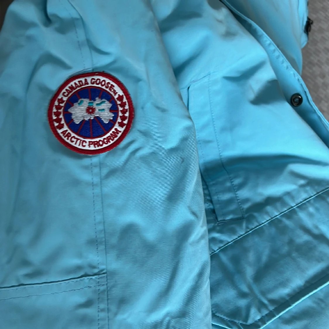 Ljusblå varm vinterjacka - 90