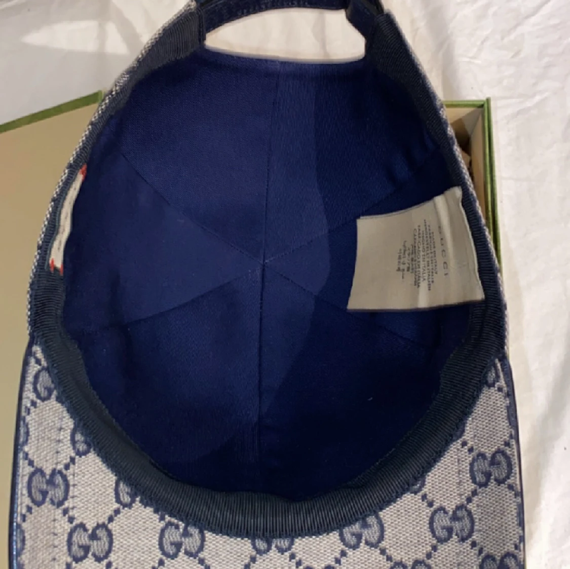 Gucci keps Grå Blå Original GG - 90