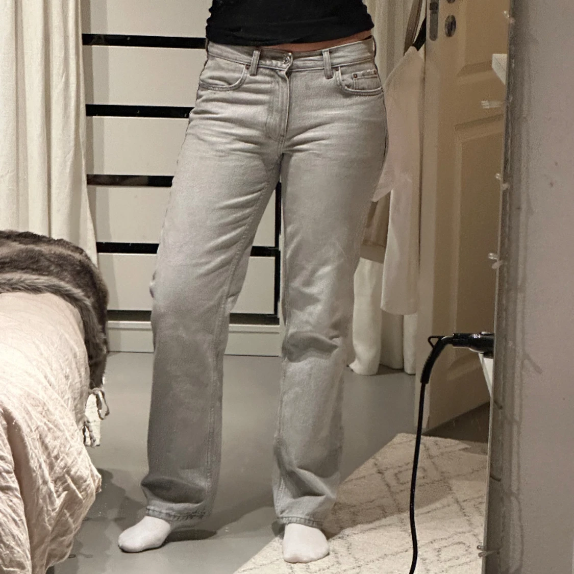 Ljusgråa jeans  - 91