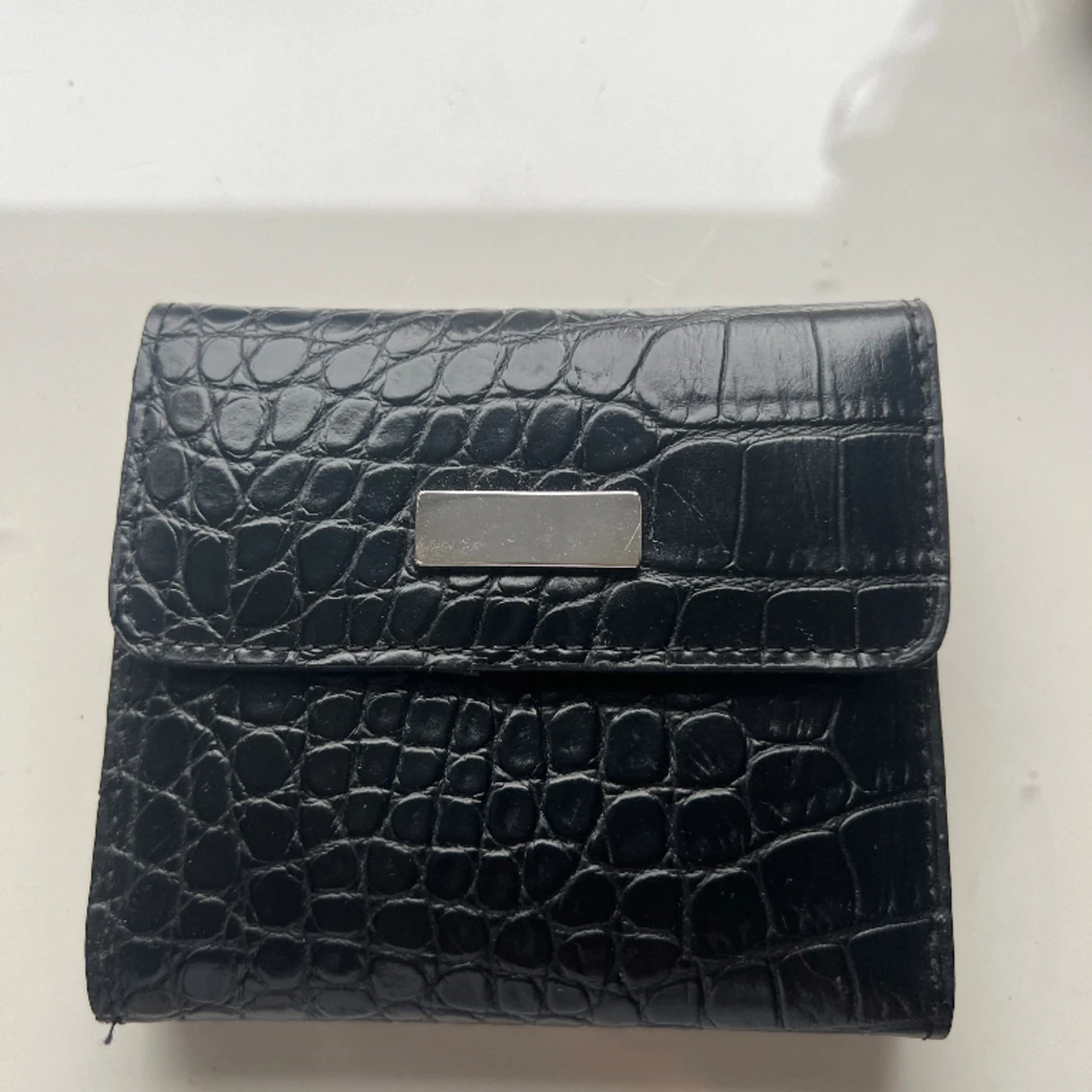 Svart läder plånbok🤗