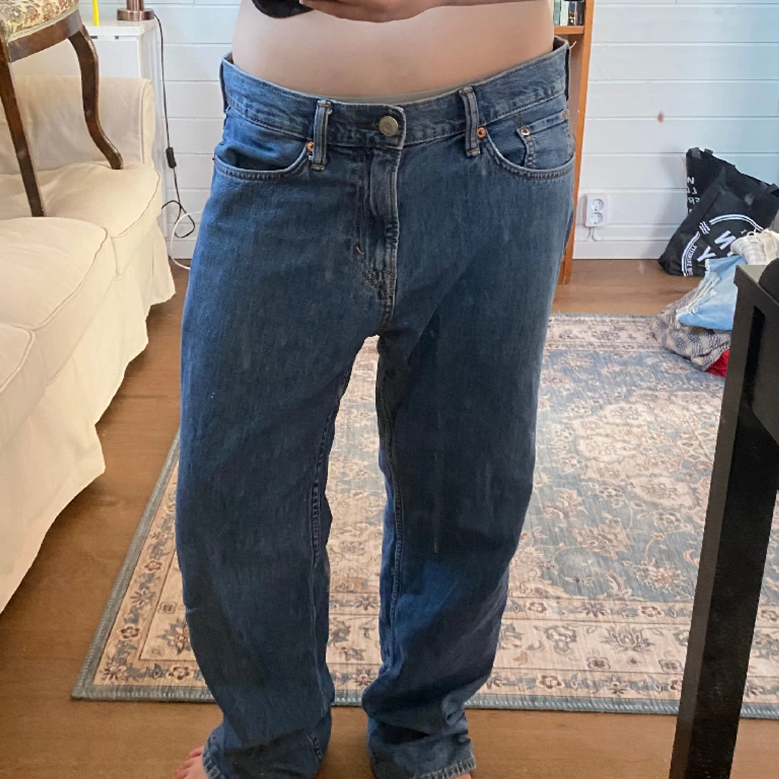 Blå Baggy jeans från hm mansavdelningen