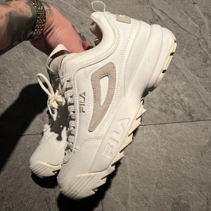 Fila disruptor  - Superfina skor som är använda typ 2 ggr, som nya. Köpte de här på Plick men var alldeles för små. De är storlek 39 men passar mer en 38 då de är små i storleken. 