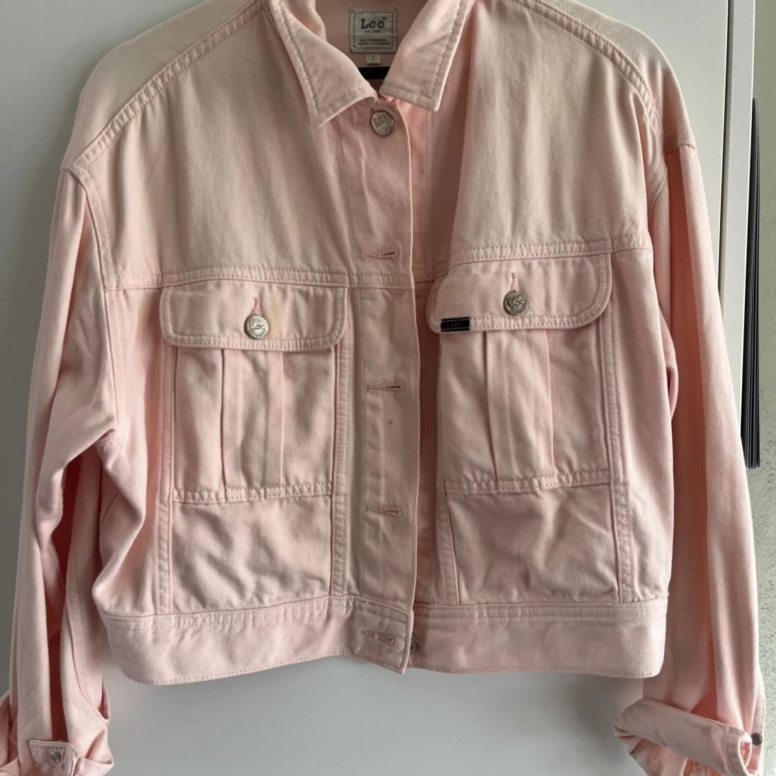 Jeansjacka rosa