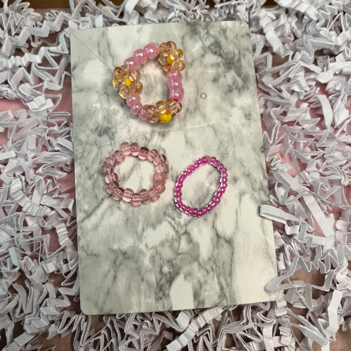 3-pack rosa ringar  - 90