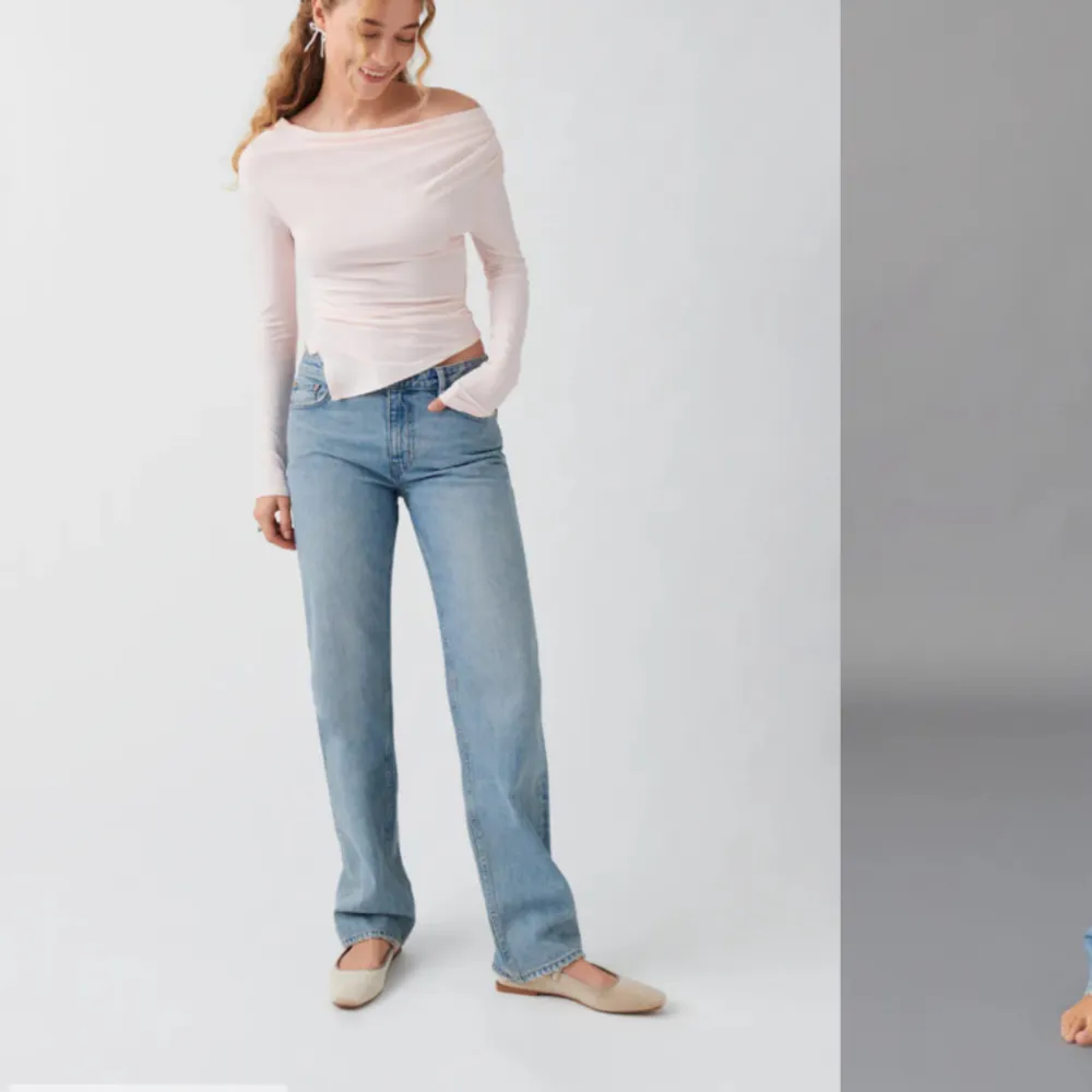 Säljer dessa jeans från Gina tricot. Storlek 34. Använda fåtal gånger. Nypris 500.. Jeans & Byxor.