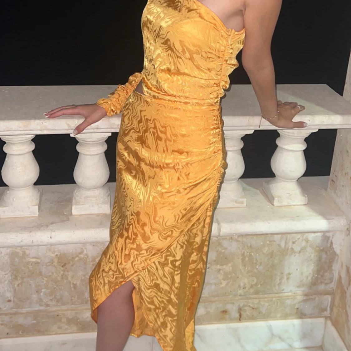 Orange elegant klänning  - 90