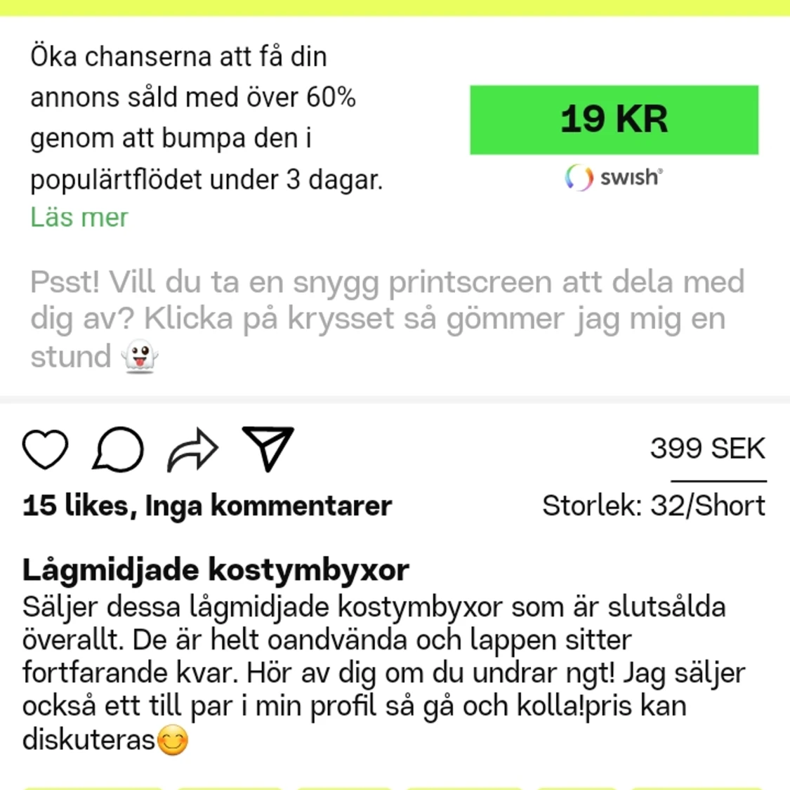 Lågmidjade bootcut kostymbyxor  - 90