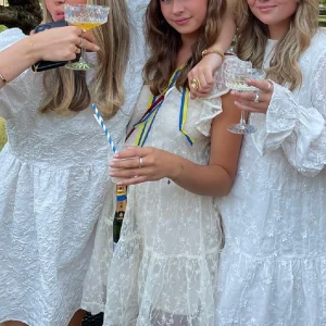 Studentklänning - Säljer nu min underbara studentklänning från Zara, slutsåld och i fint skick. Klänningen består av en skön underklänning med en slags spets över, sååå underbar💕 buda eller köp direkt för 600