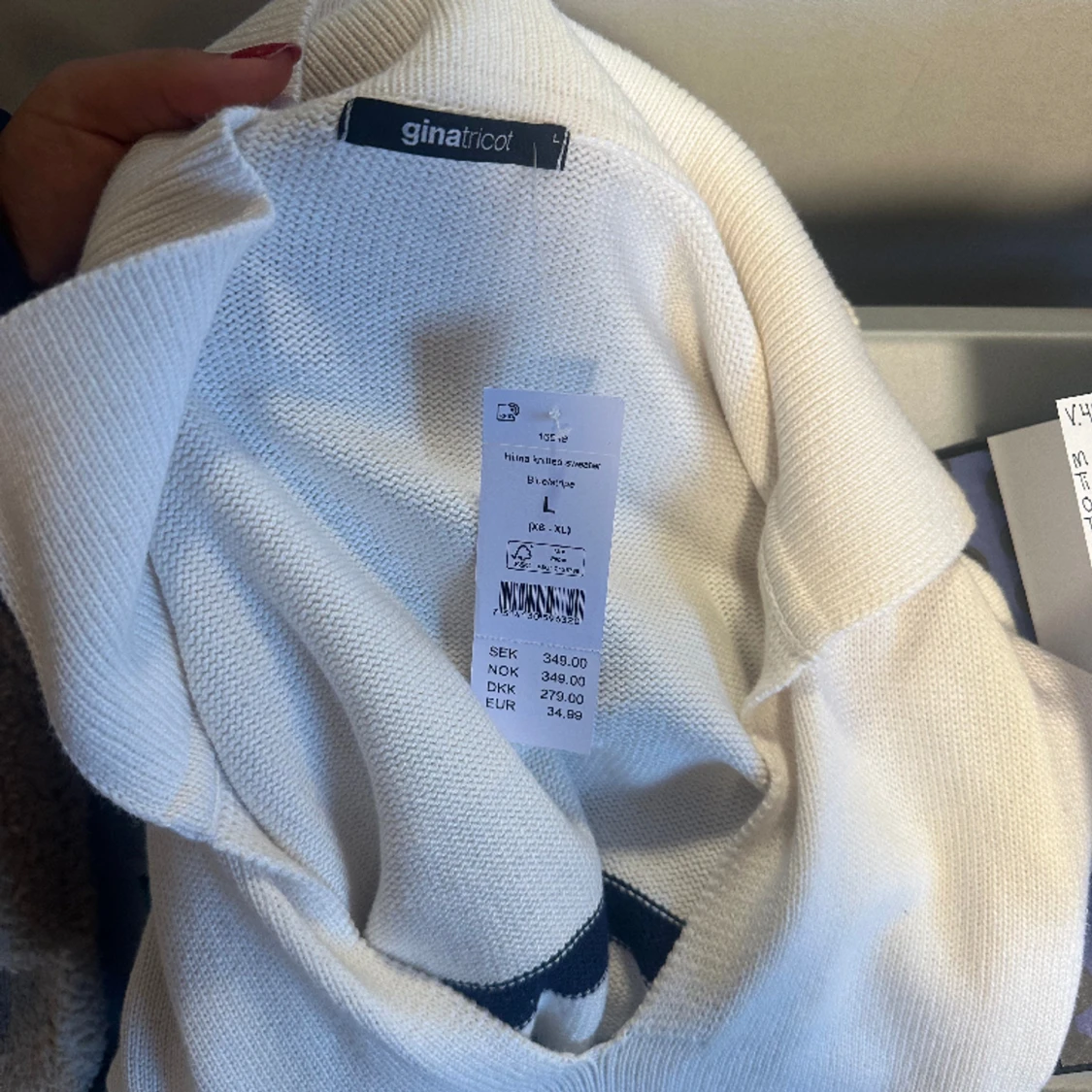 Superfin randig tröja  - 91