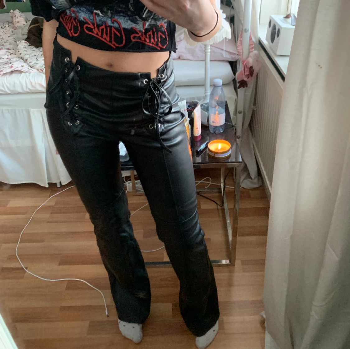 Skinnbyxor snörning - 91