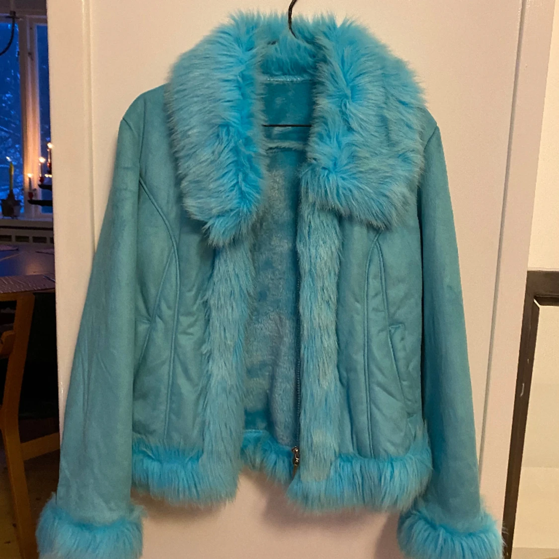 Blå fuskpäls💕 - 90
