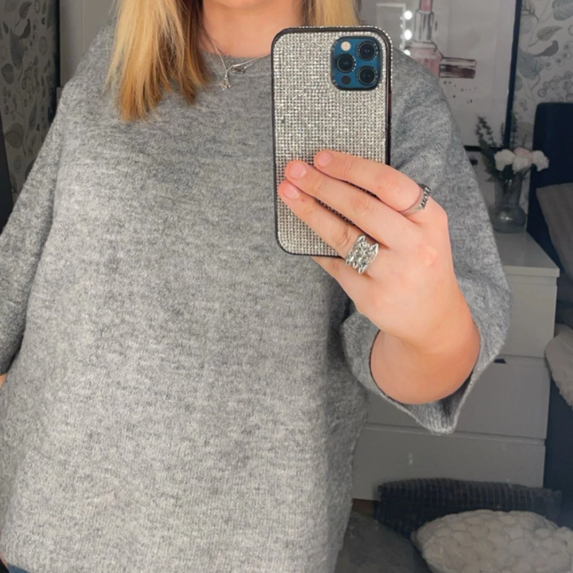 kort stickad tröja - 90