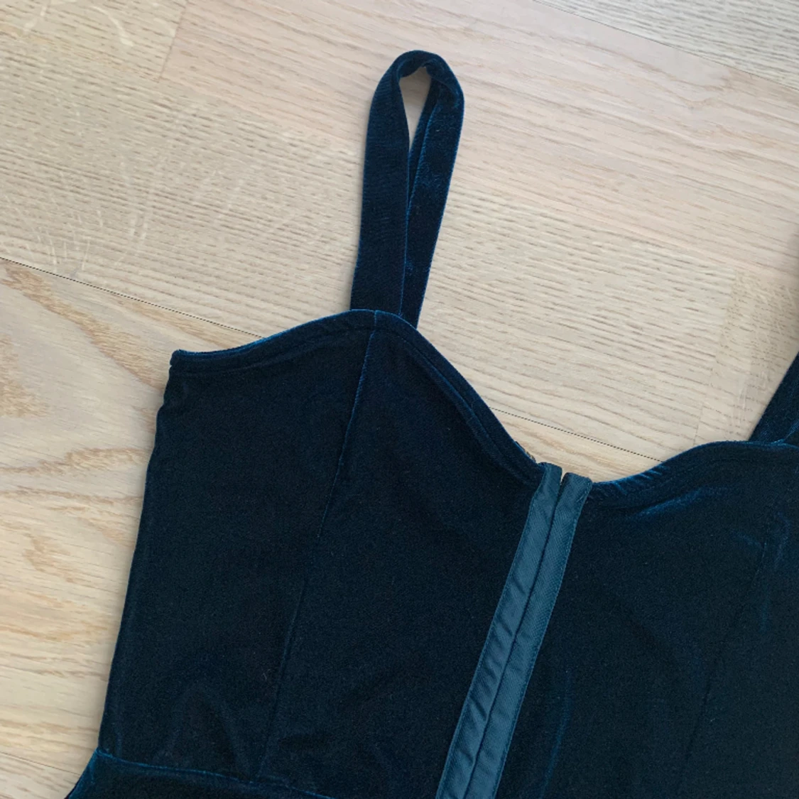 Velvet klänning - mörkblå - 90