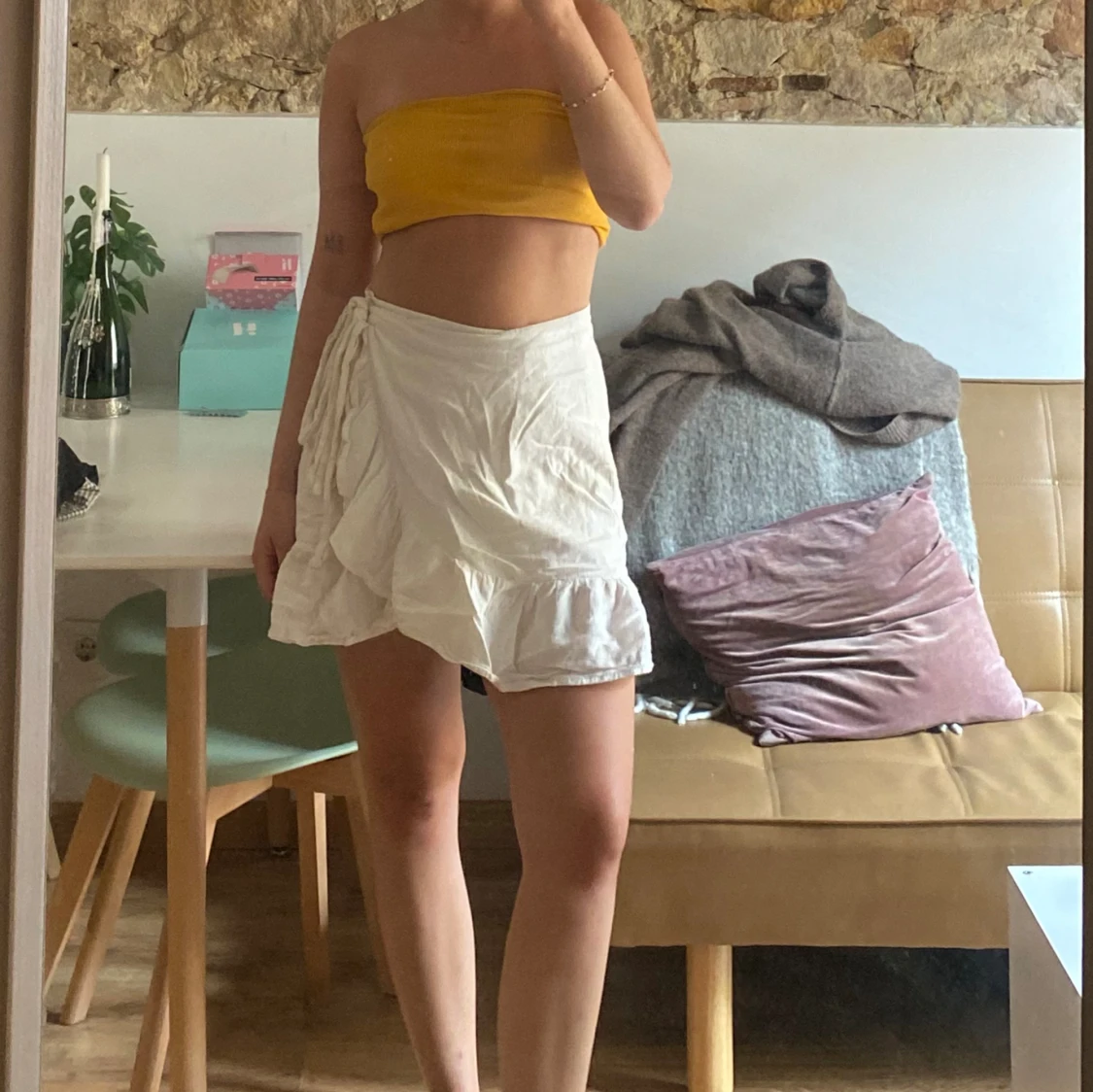 Vit Volang kjol  - 92