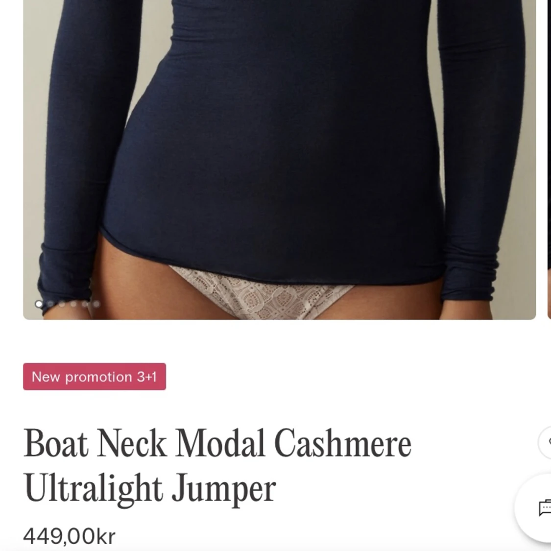 Marinblå Intimissimi boat neck tröja - 91