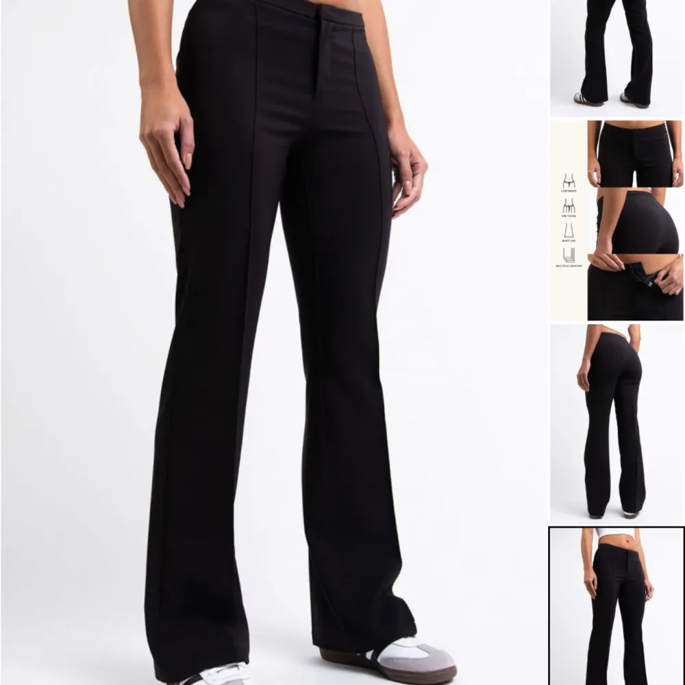 Lågmidjade kostymbyxor från madlady, strl 34 men skulle säga att det är stora i storleken och passar strl 36/M💓 Lägnd short. Jeans & Byxor.