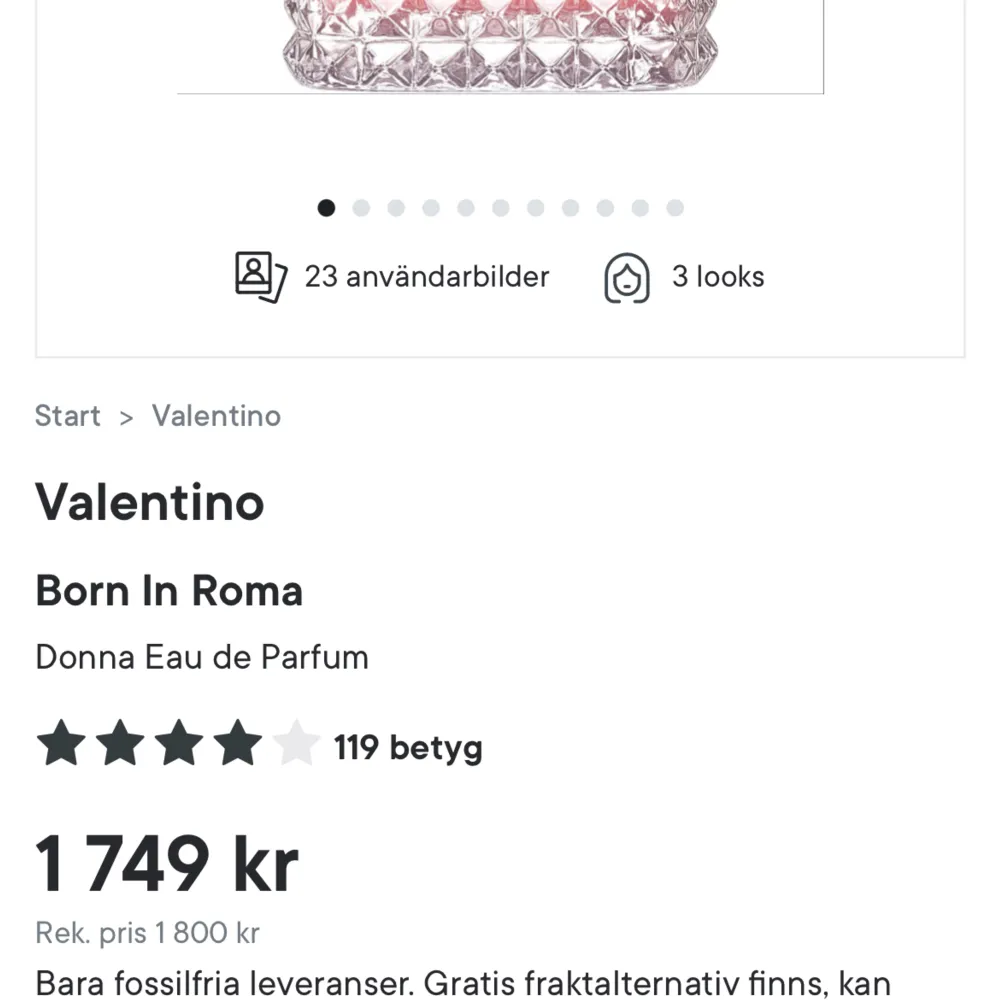 Säljer denna jätte populära Valentino Born in Roma parfymen ”Donna Eau de parfum” i största storleken 100ml. Nypriset är 1749/1800 nästan överallt. Helt ny! Säljer för 1250.. Övrigt.