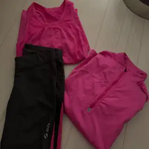 Fint rosa träningsset med linne, långärmad och träningsbyxor från soc💕