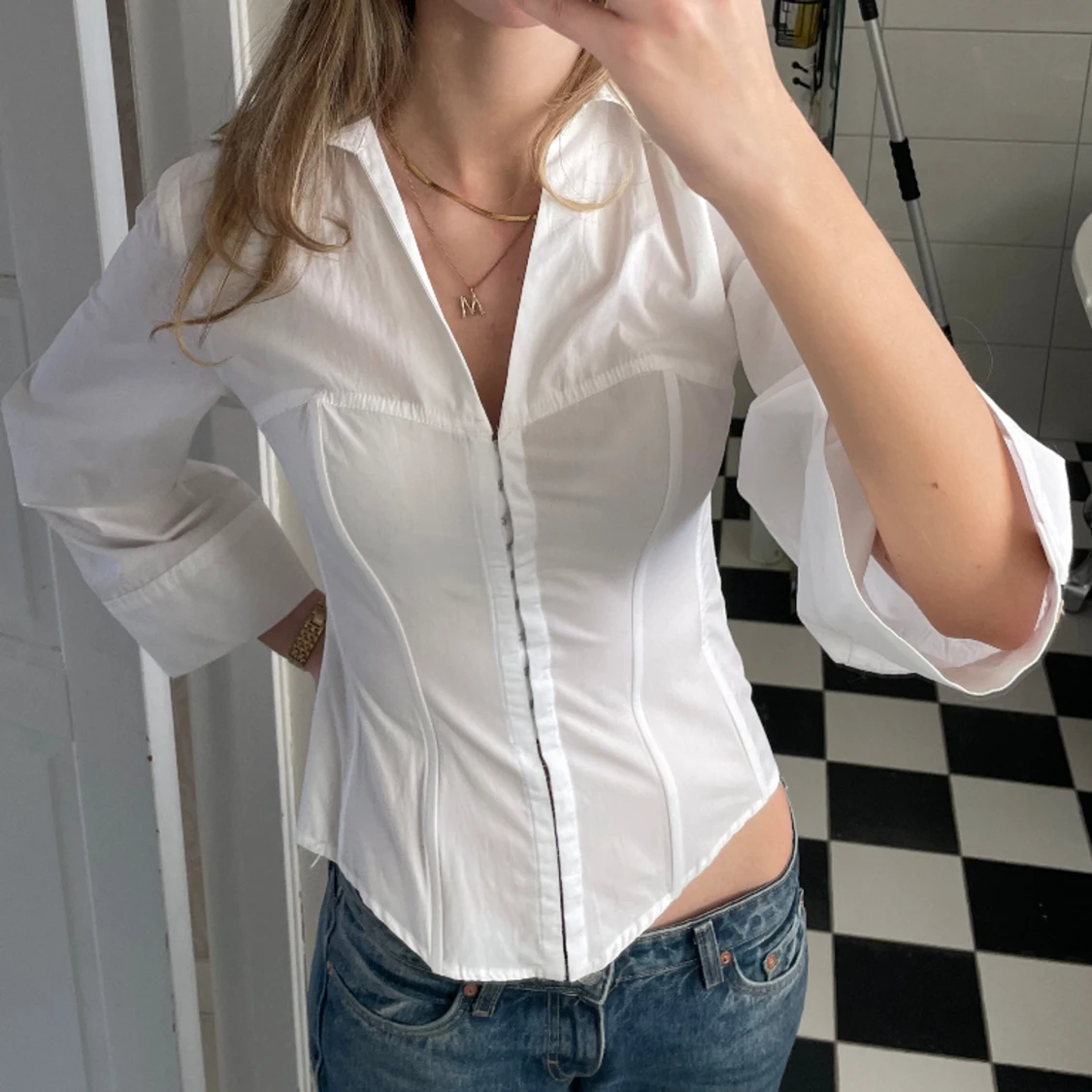 Zara korsett skjorta