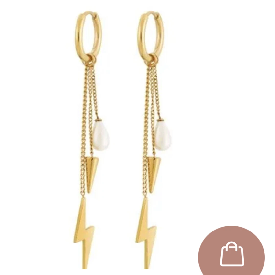 Peak Hoops Multi Gold, Edblad örhänge