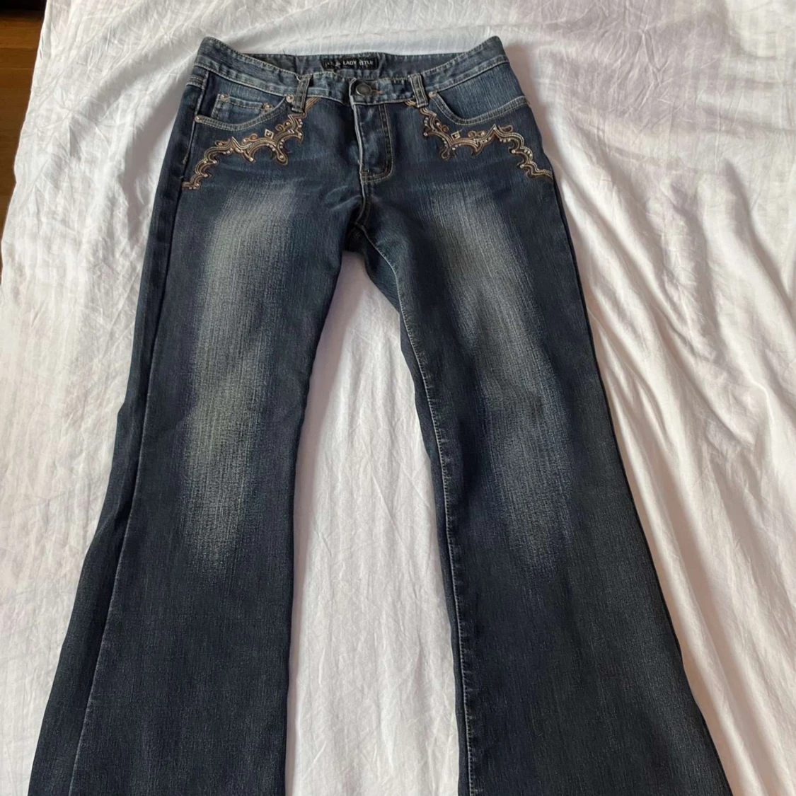 lågmidjade jeans - 90