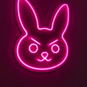 Tjena säljer denna kanin lampa då jag ej använder den å den bara sitter där,lyser upp rummet väldigt mycket i neon rosa,kablar å allt följer med lägg bud (köpt för 2000) köparen står för frakt