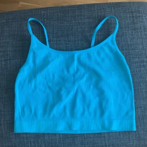 Blå topp!💗 - Säljer fin blå topp som inte har kommit till användning. Nästan helt oanvänd! Nyskick och utan defekter, perfekt nu när det börjar bli varmt💗