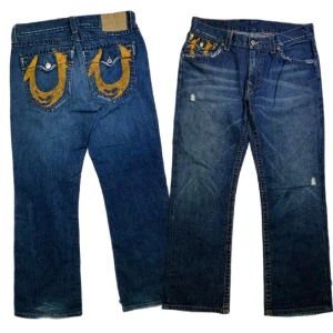 True religion jeans - Feta trueys baggy fit säljer billigt vill bli av med dom för har ej använt på typ 6 månader mått: Ytterben:108cm midja:47cm  Benöppning:24cm
