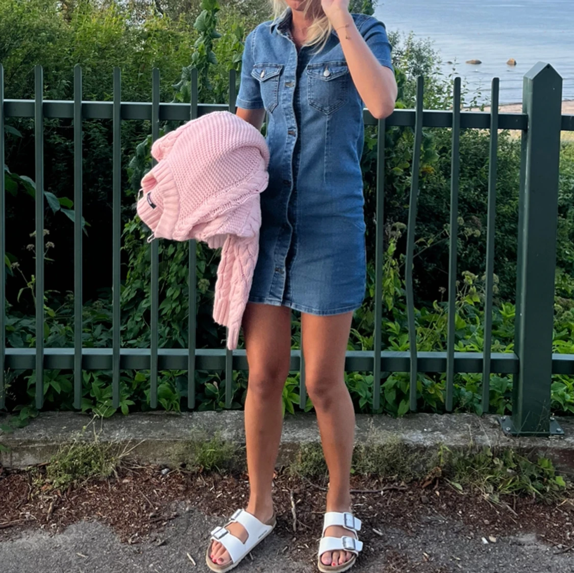 blå jeansklänning - 91