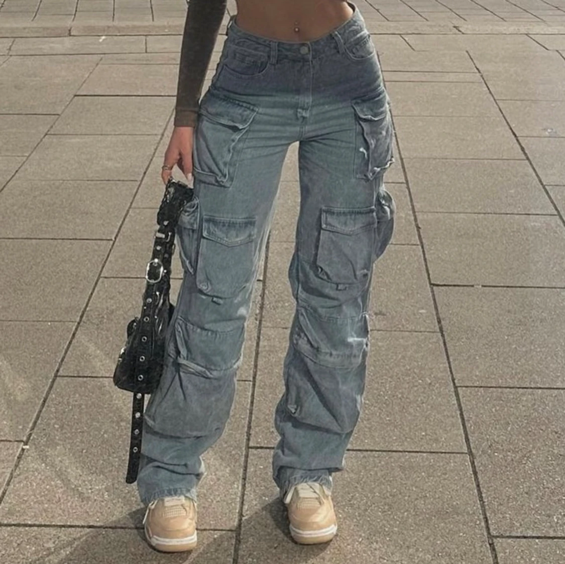 Intresse koll cargo byxa jeans - 90