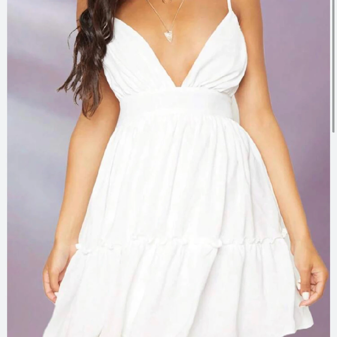 Oanvänd vit klänning - 91