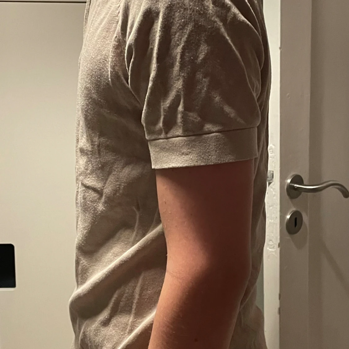 Halfzip piké beige - 90