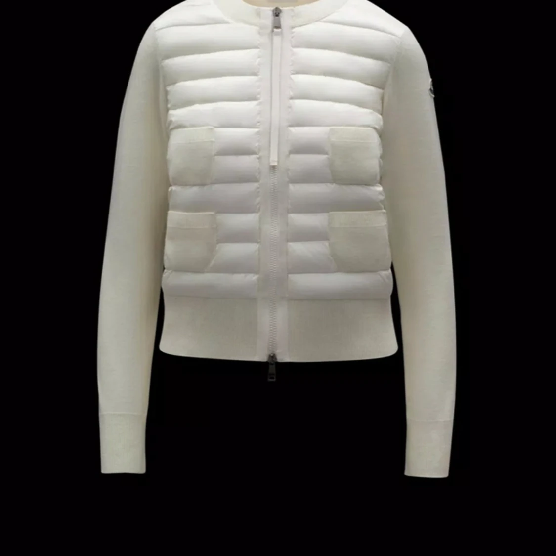 MONCLER PADDED WOOL CARDIGAN