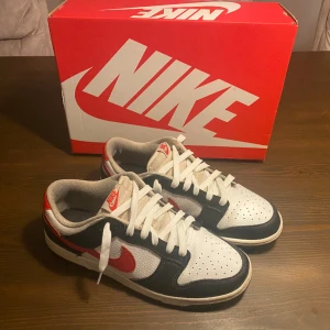 Dunk low red swoosh - Säljer mina dunk lows för att dom är för små. Använda ungefär 15 gånger. Condition 7/10. Ny pris 2000