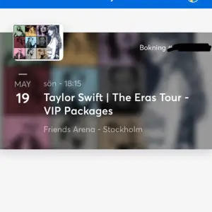 INTRESSEKOLL! funderar på att sälja mina 2 st VIP6 biljetter till Taylor Swift den 19 maj Stockholm. Är du intresserad får du gärna höra av dig på hur mycket du skulle kunna köpa dem för. Skriv om du har några frågor!🎫🎟️