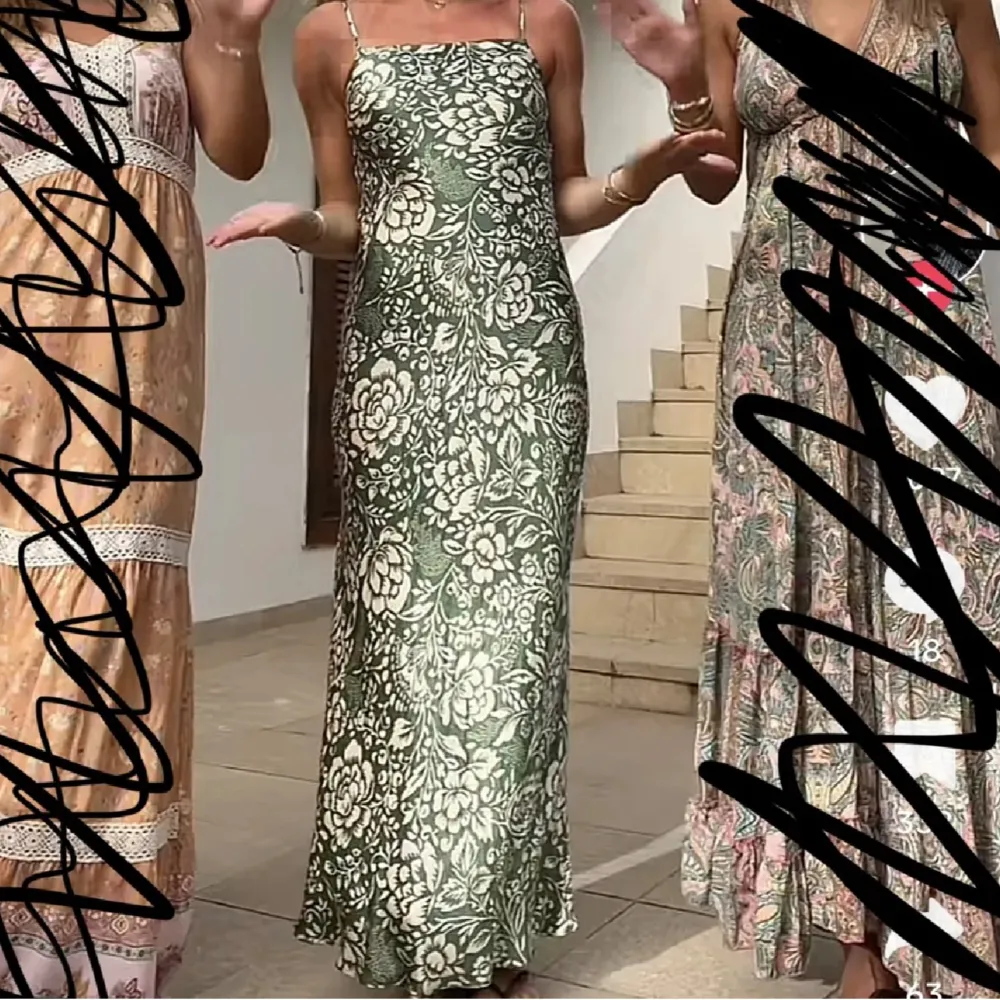 Säljer denna oanvända klänning från Zara i storlek XS då den tyvärr är för liten❤️ Pris från 300, köparen står för frakten  Första bilden är lånad från tiktok, skriv för fler bilder🫶🏼. Klänningar.