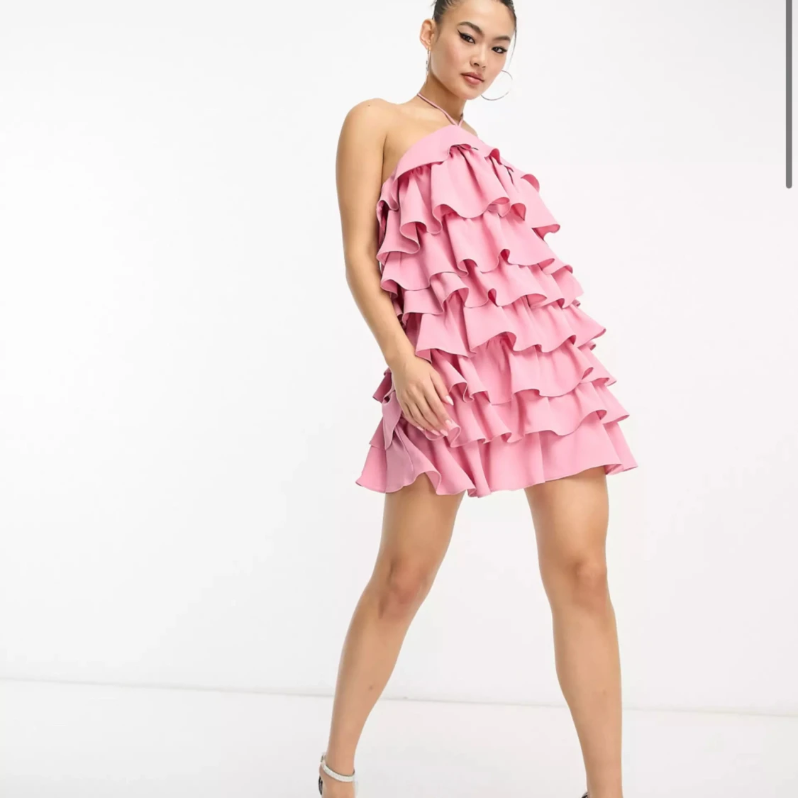 Rosa volangklänning