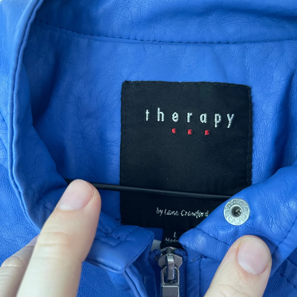 Blå skinnjacka  - 90