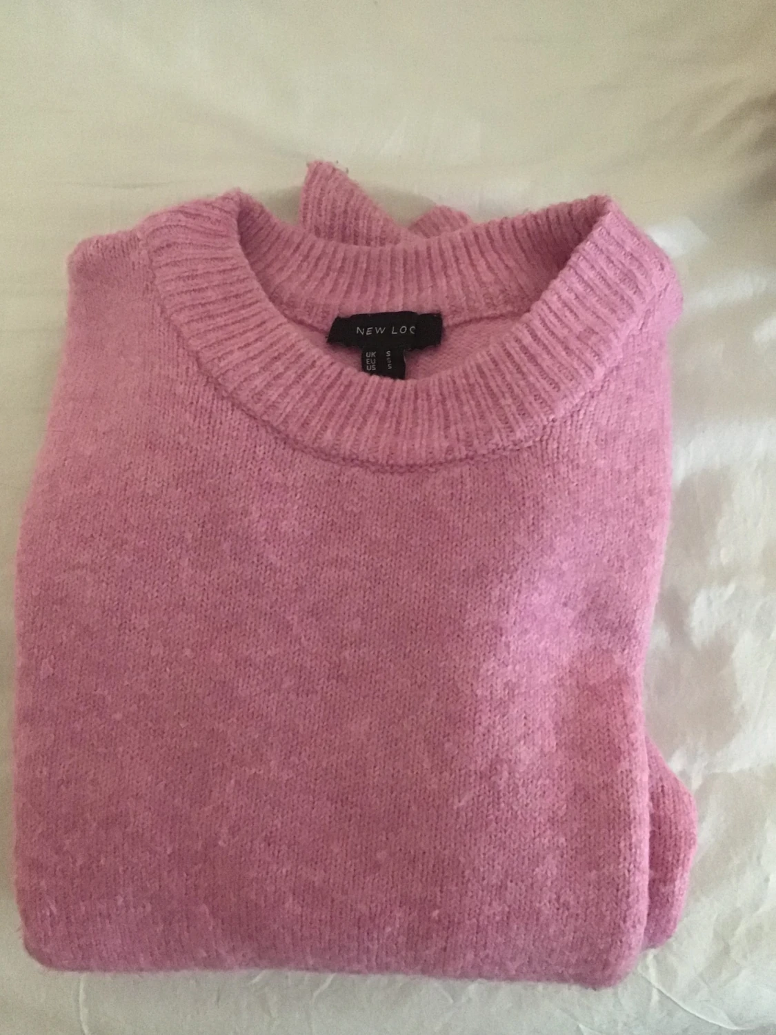 Rosa stickad tröja  - 90