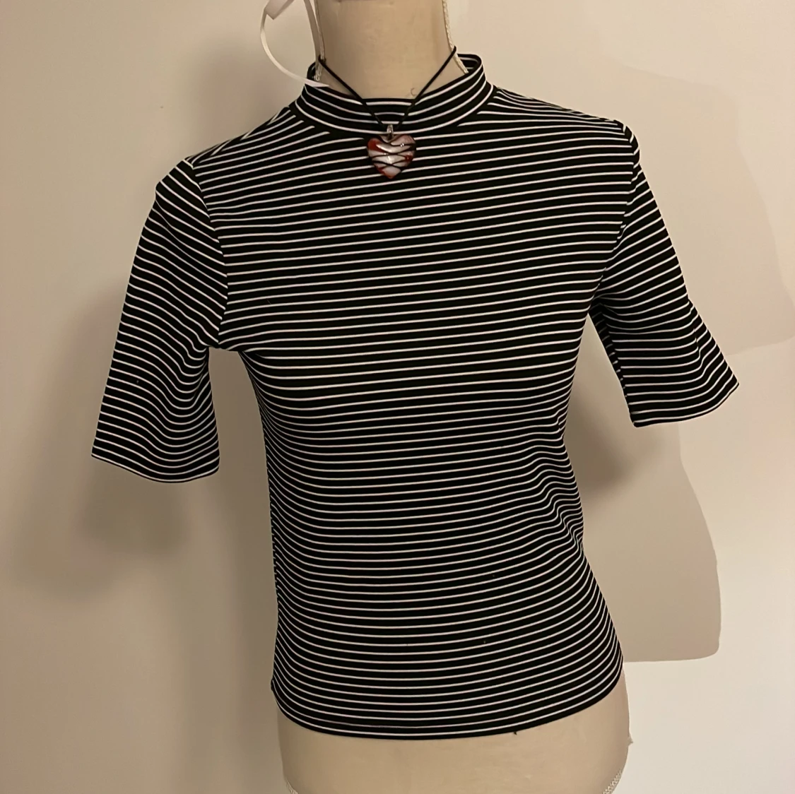 Randig halterneck t shirt 