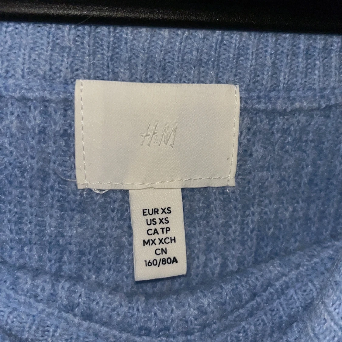 Blå stickad klänning - 91