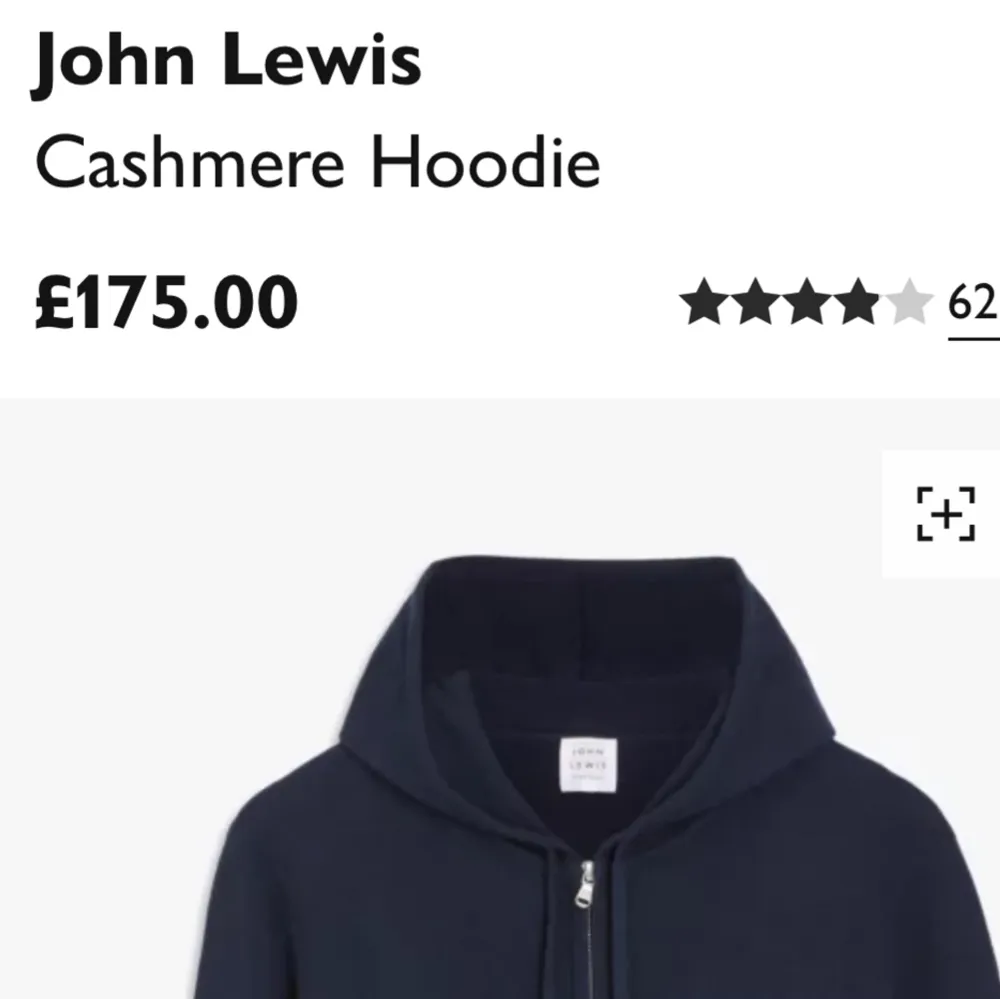 En väldigt fin 100% Kashmir tröja ifrån John Lewis, inga defekter alls och tröjan är perfekt i sig. Ge bud!. Stickat.