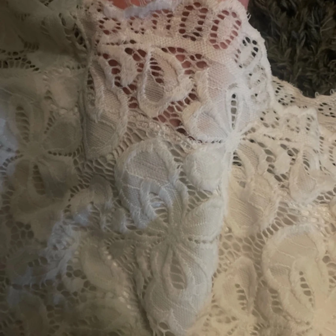 Vit spets tröja - 90