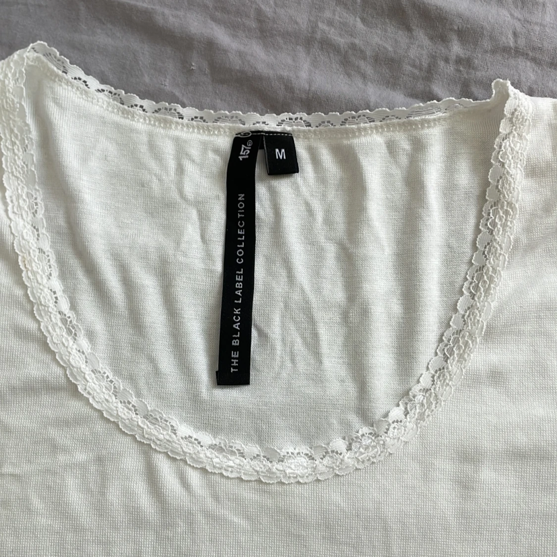 Långärmad vit tröja - 90