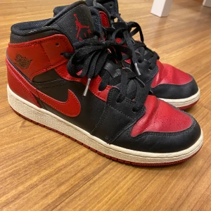 Jordans 1  - Fina skor, endast råkat blivit ett hål i tyget i hälen på vänster sko. Mitt egna fel… det har ej blivit på grund av att jag gått i dom.💕